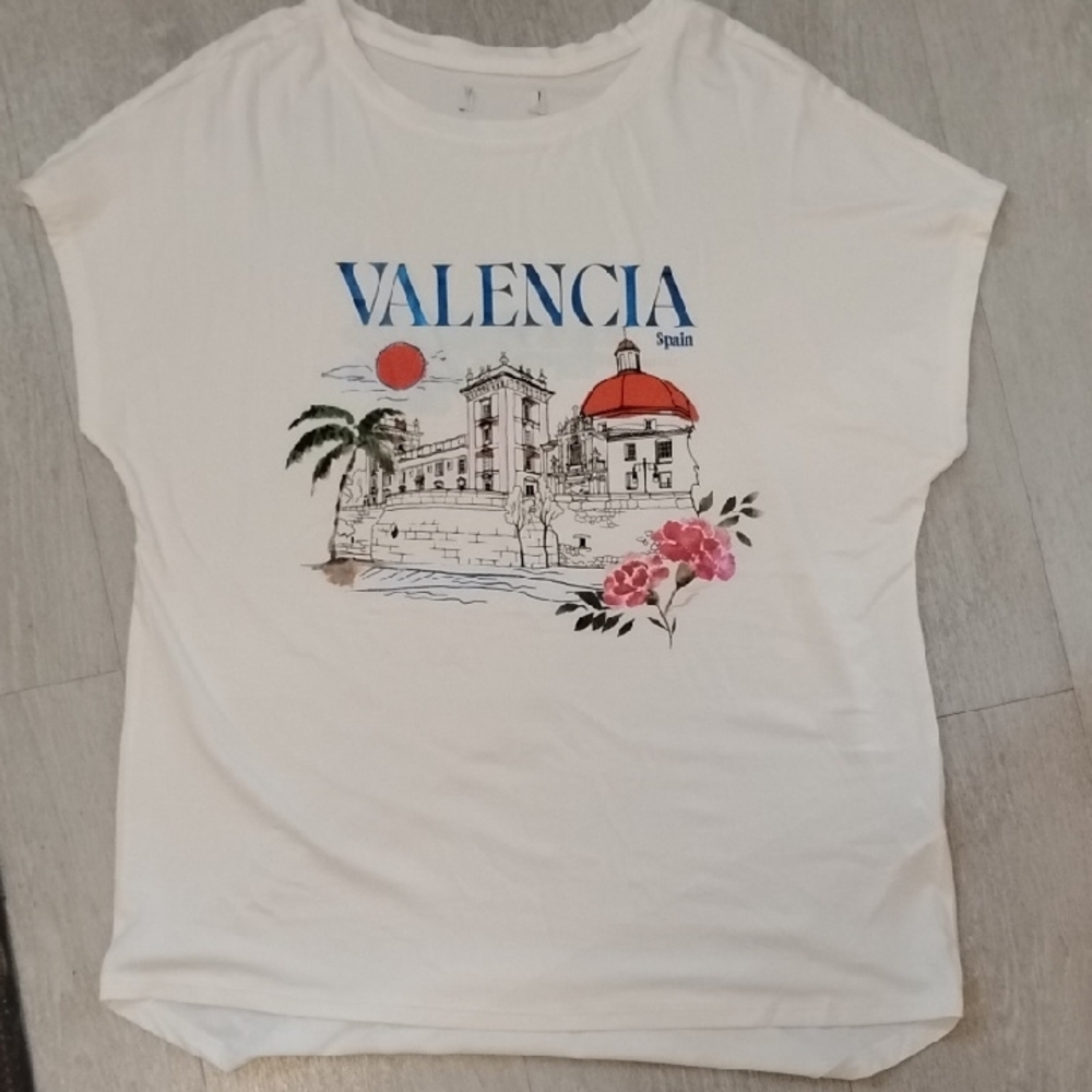 Valencia Graphic White T-Shirt